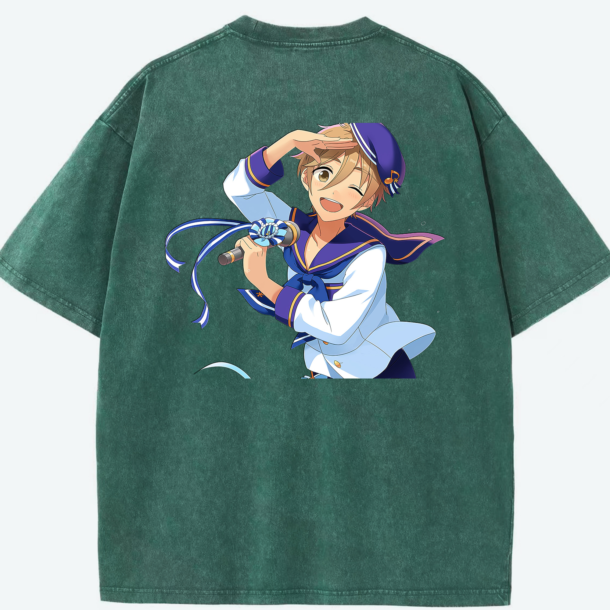 （画像用） あんさんぶるスターズ! Ensemble Stars 綿100% ヴィンテージ風 半袖Tシャツ（背面プリント）